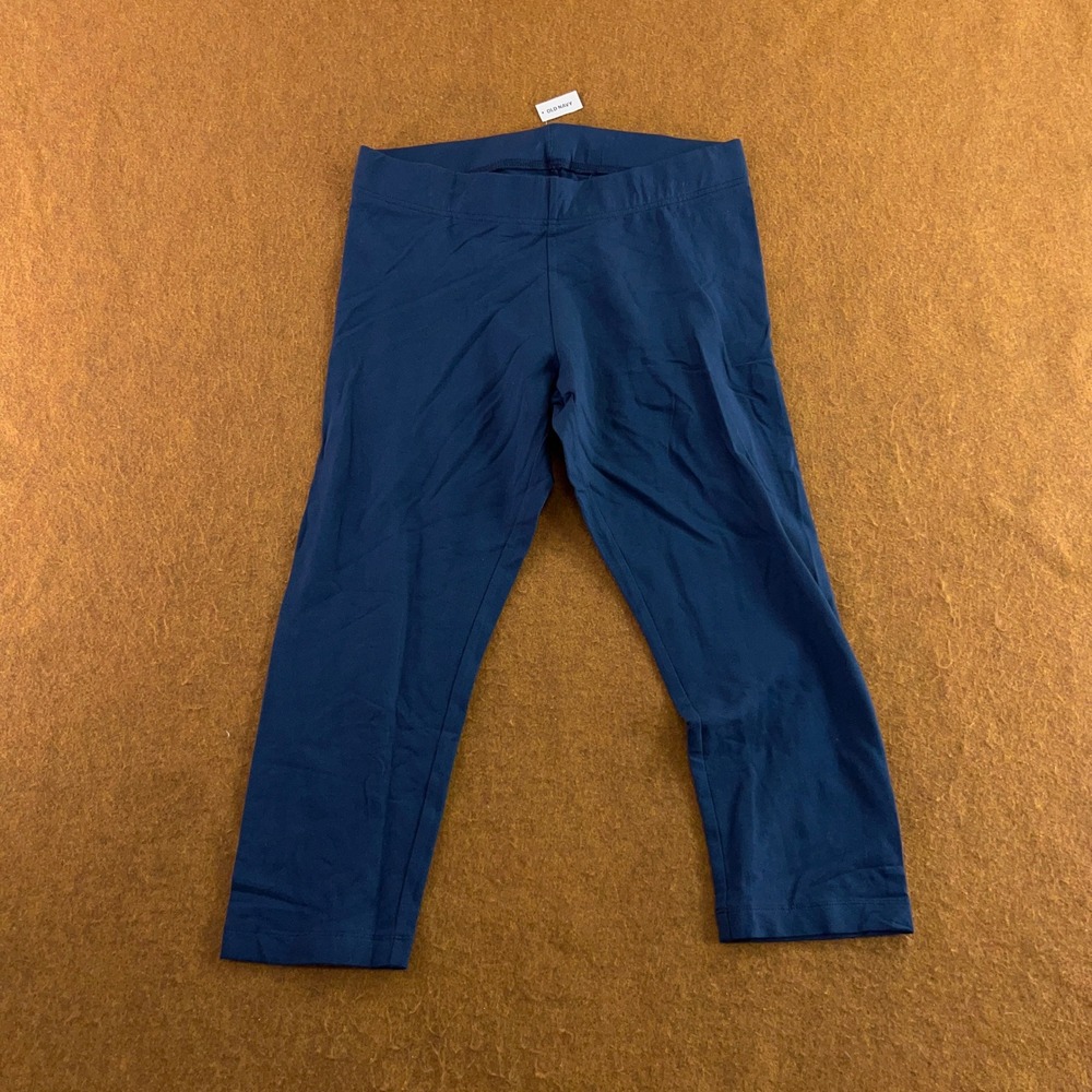 Old Navy Womens Large Blue Cropped Cotton Blend Leggings NWT